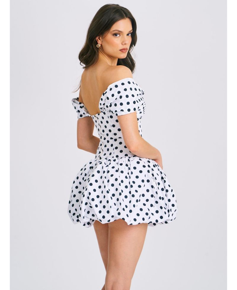 Women's Umika Polka Dots Bubble Hem Mini Dress