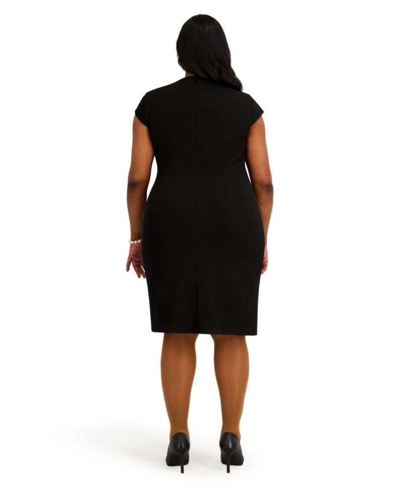 Women's Cap-Sleeve Crewneck Dress