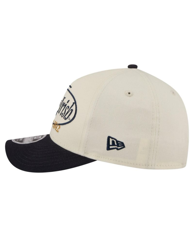 Men's Natural/Navy Notre Dame Fighting Irish Prepster 9FORTY M-Crown Adjustable Hat