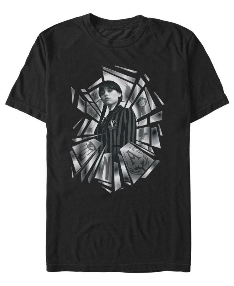 Men's Wednesday Addams Broken Glass T-Shirt