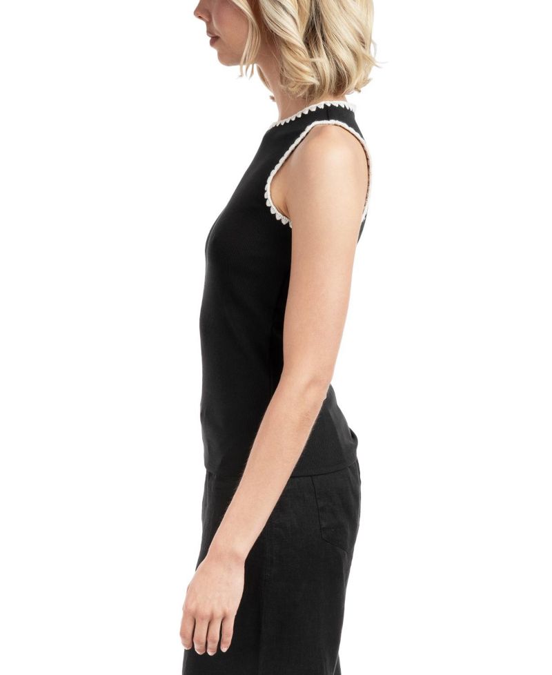 Women's Contrast Embroidered Tank