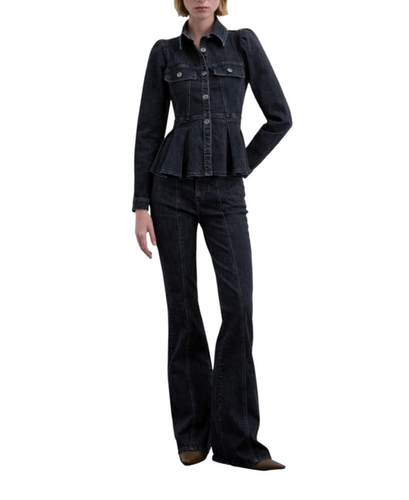 Women's Puffed Sleeve Denim Shirt
