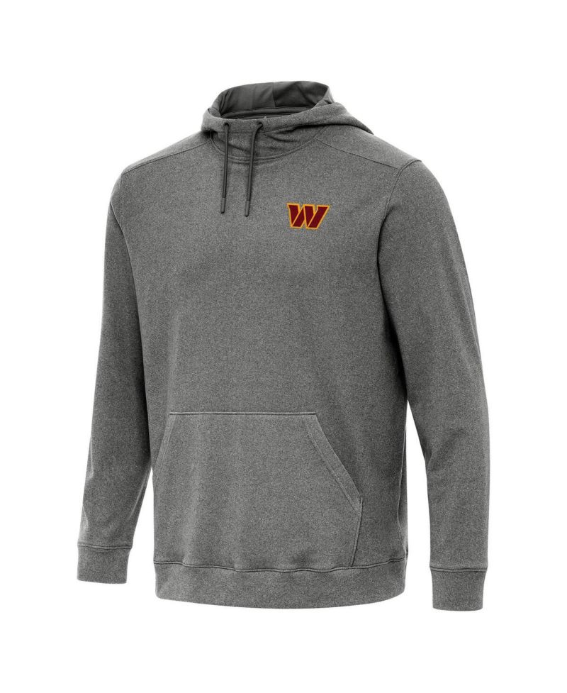 Men's Heather Black Washington Commanders Cloud Pullover Hoodie