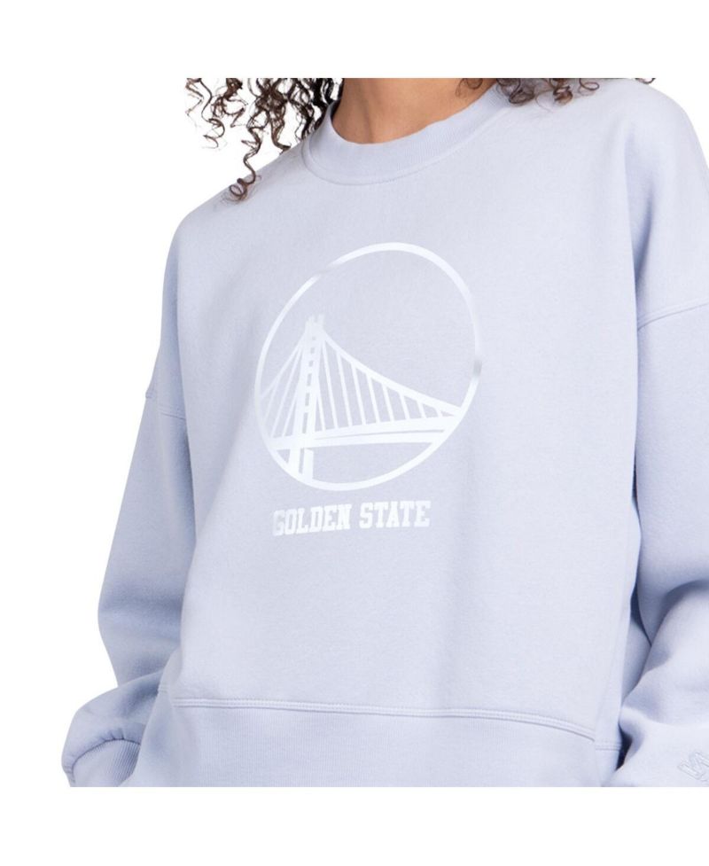 Women's Light Blue Golden State Warriors Pastel Boxy Sweatshirt