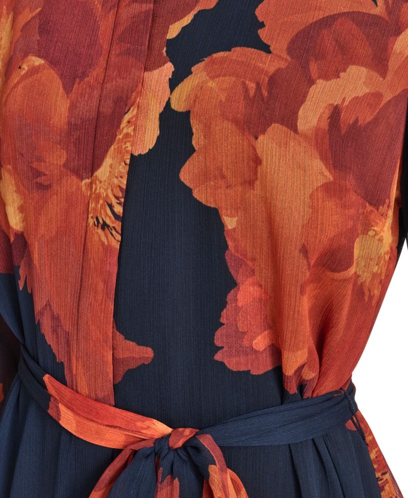Women's Printed Midi Shirtdress