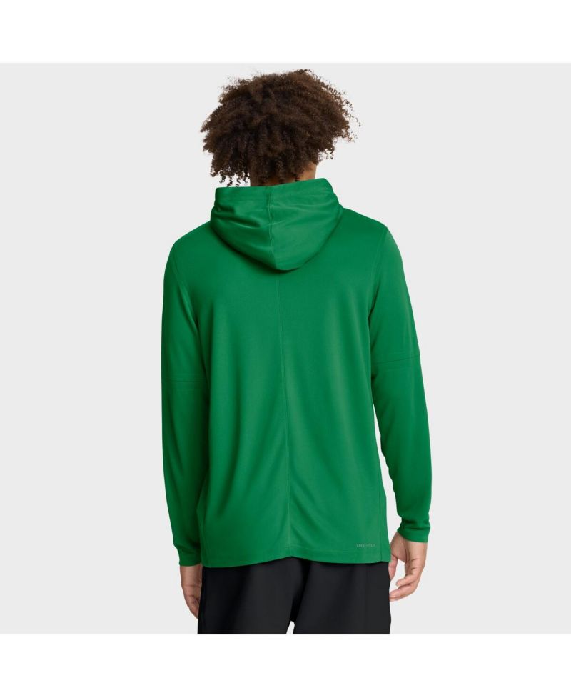Men's Green Oregon Ducks 2025 Sideline Performance Long Sleeve Hoodie T-Shirt