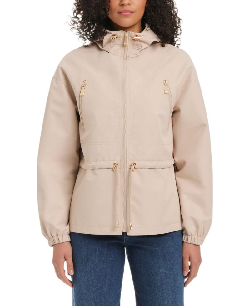 Women's Magic Print Cropped Anorak With Attached Hood
