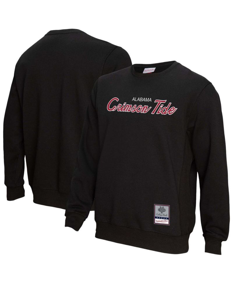 Men's Black Alabama Crimson Tide Elite Script Pullover Sweatshirt