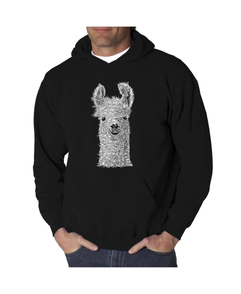 Men's Word Art Hoodie - Llama