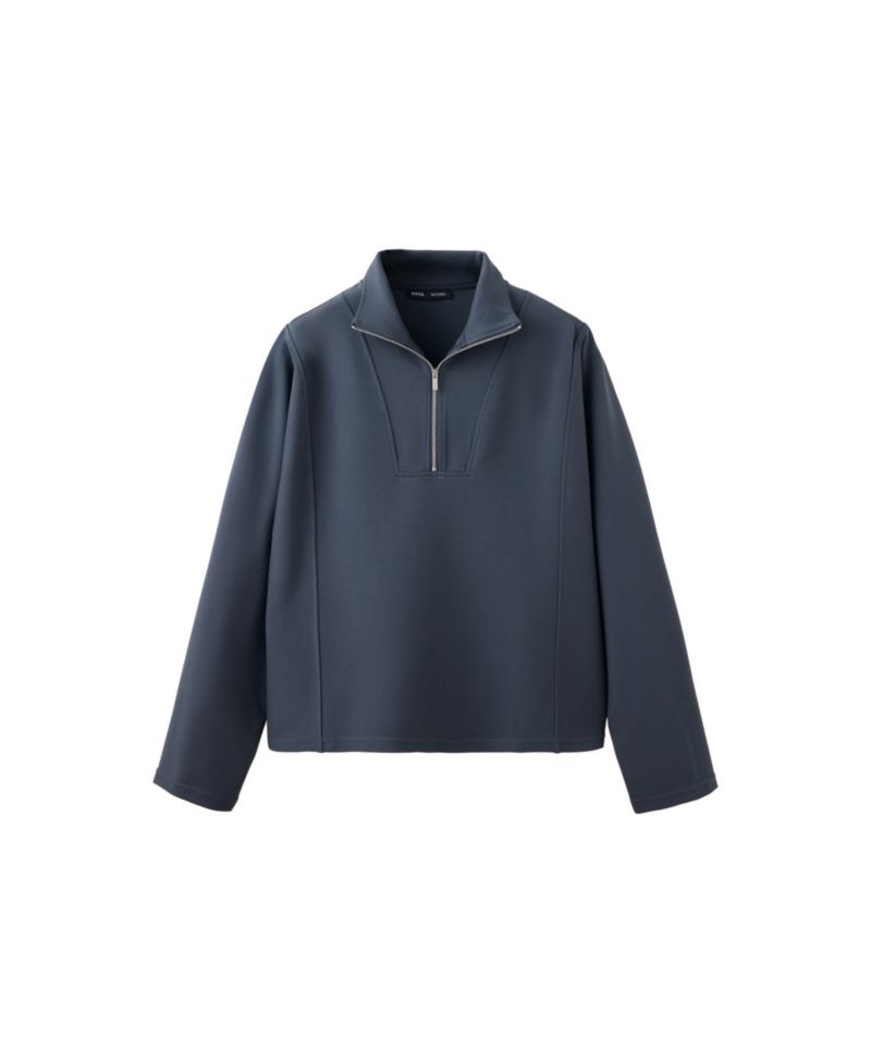 Women's Turtleneck Zip Viscose-Blend Sweatshirt