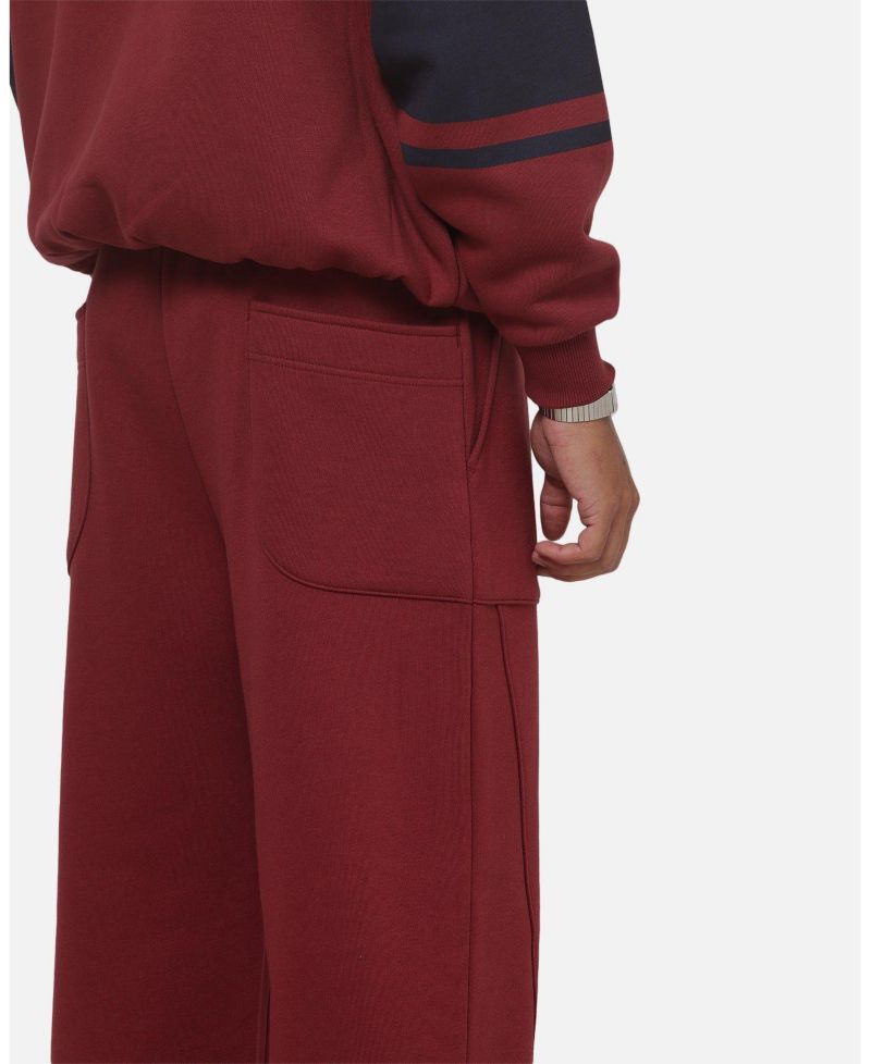 Men's Varsity Oversized Wide-Leg Track Pants