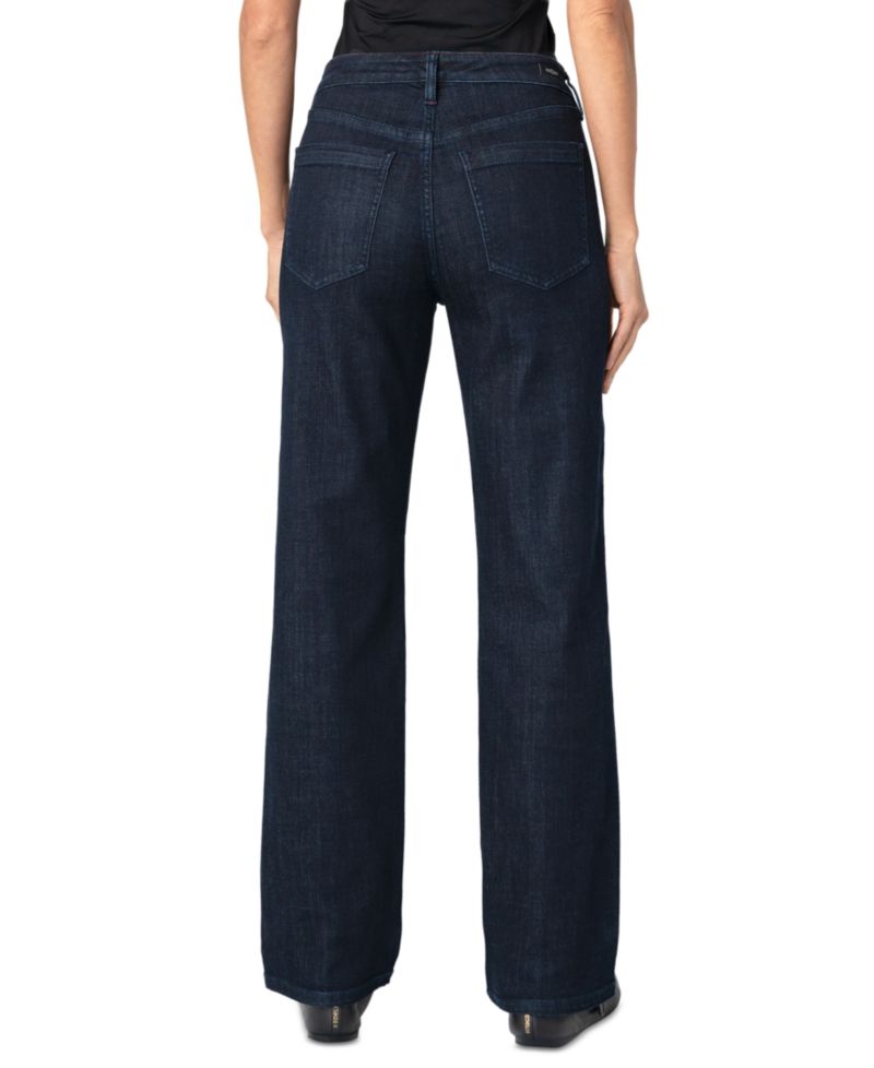 Women's Side Stitch Detail Mid-Rise Straight Jeans