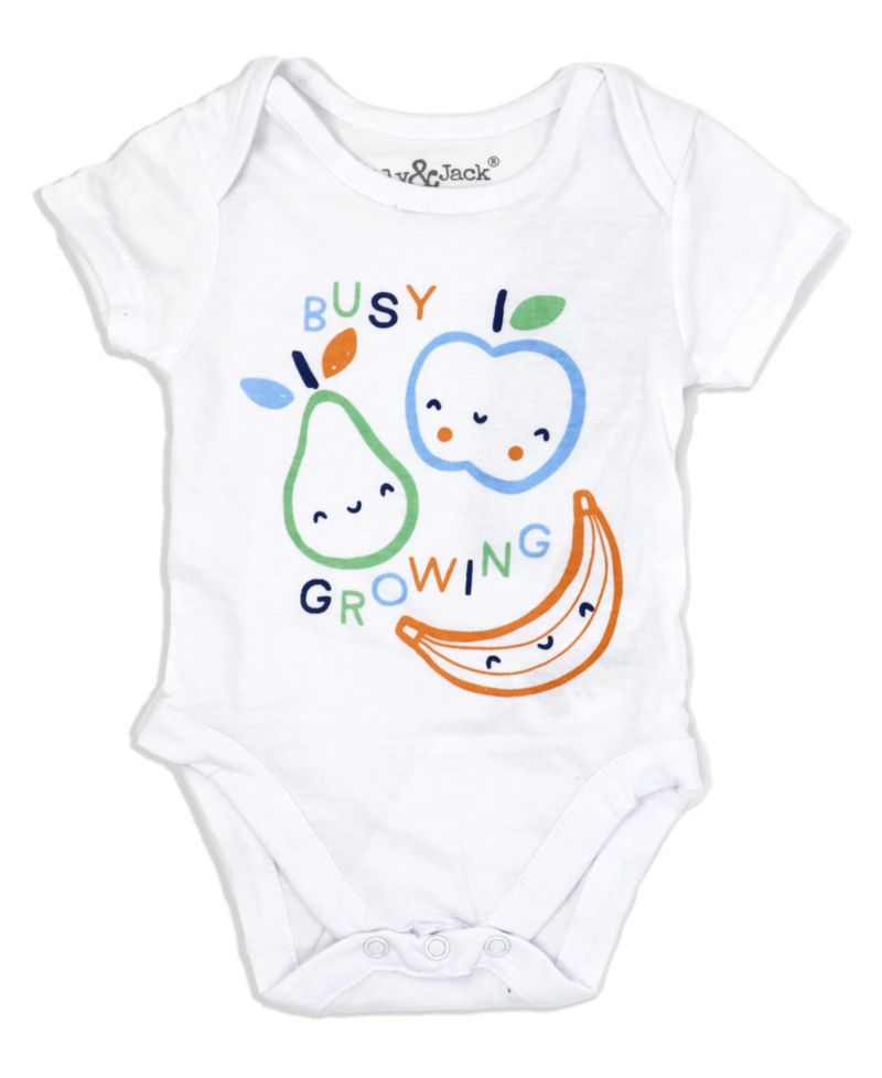 Baby Boys Busy Growing Bodysuit, Jogger Pants and Shoes, 3 Piece Set