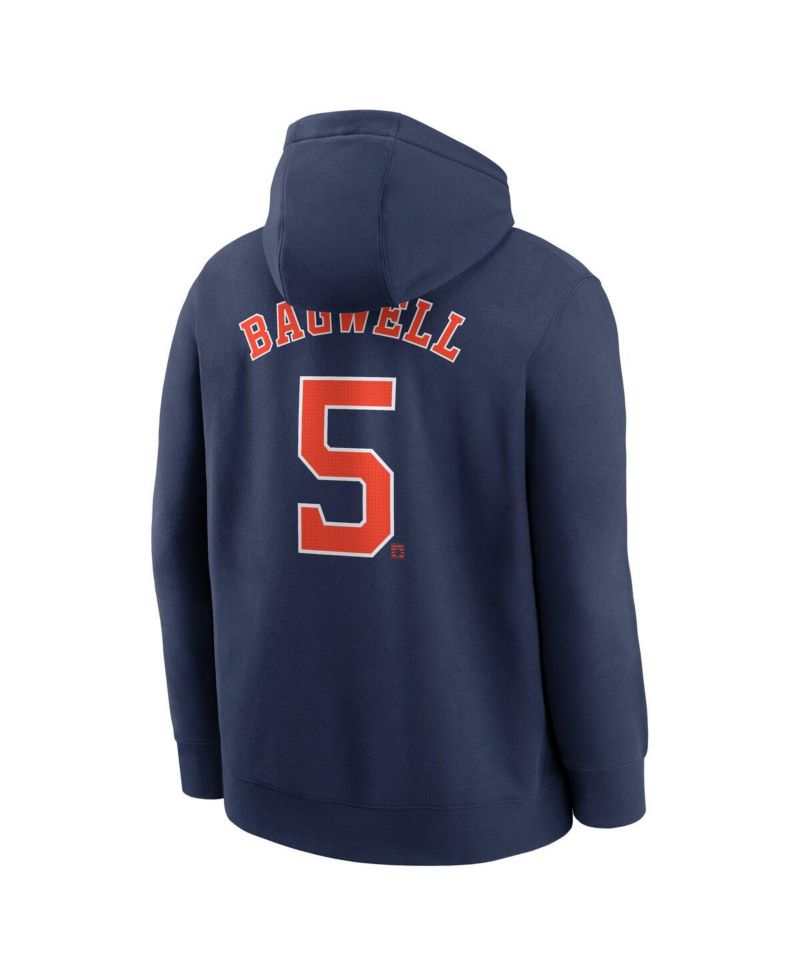 Men's Jeff Bagwell Navy Houston Astros Retired Player Name & Number Club Pullover Hoodie
