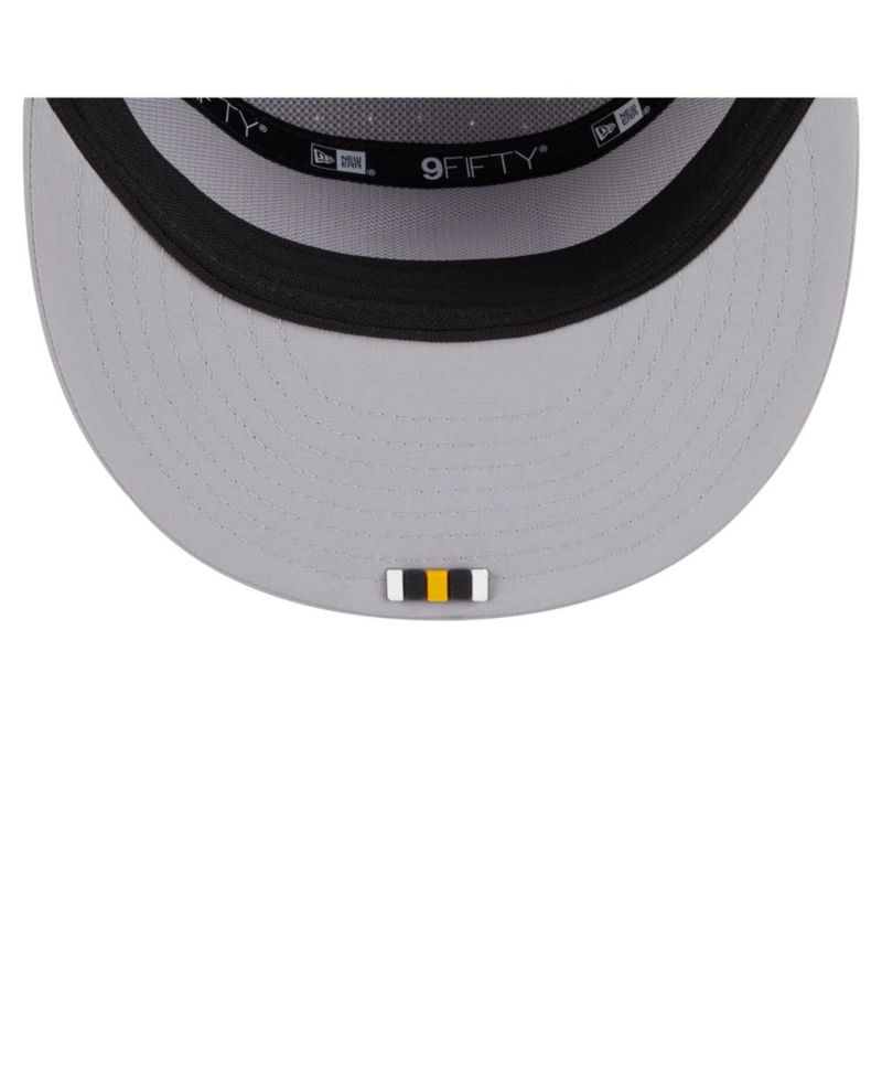 Men's Gray Pittsburgh Steelers 2025 Sideline Split Panel 9FIFTY Snapback Hat