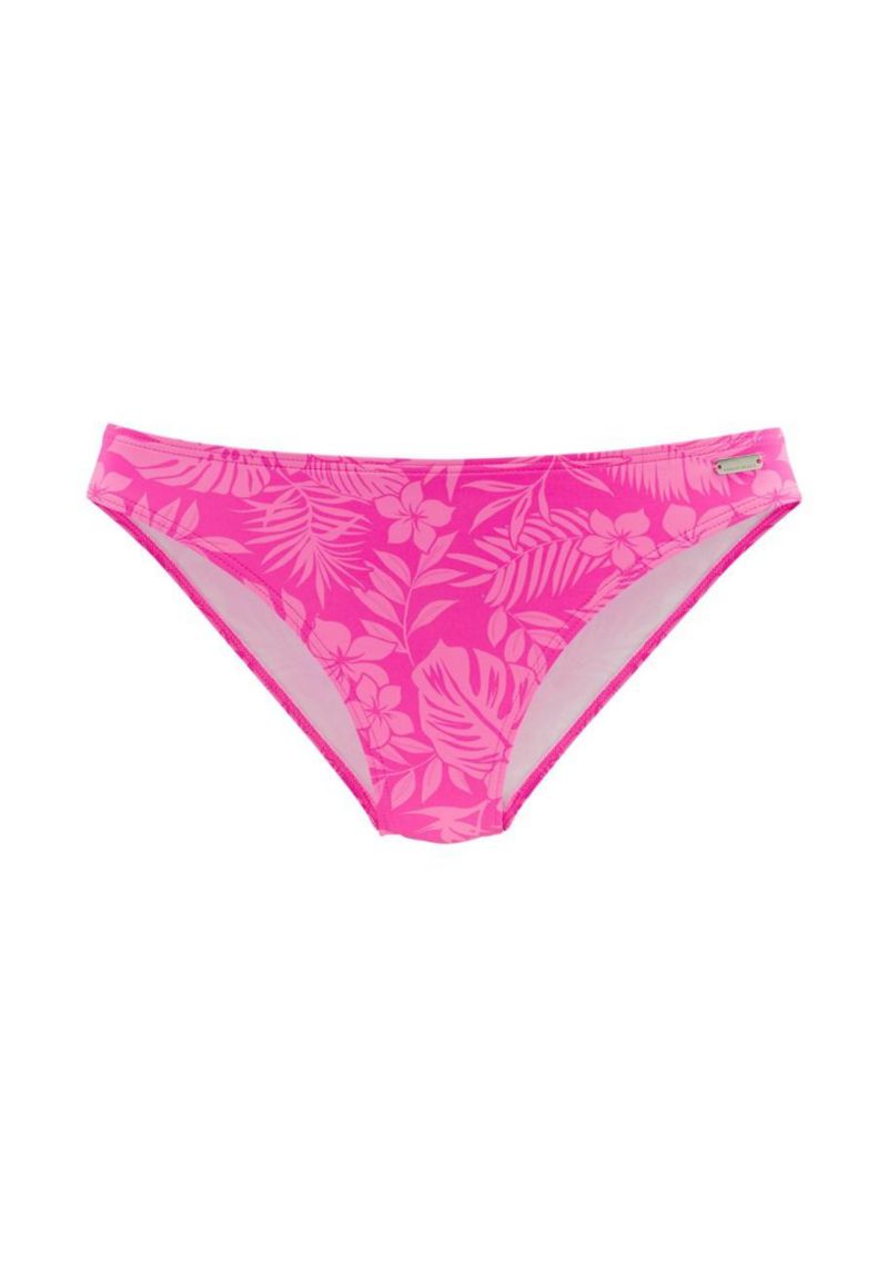 Women's Floral Print Classic Bikini Mid-Rise Swim Bottom