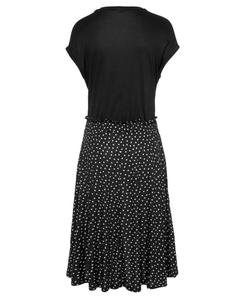 Women's Viscose Polka-Dot Print 2-In-1 with Short Dress