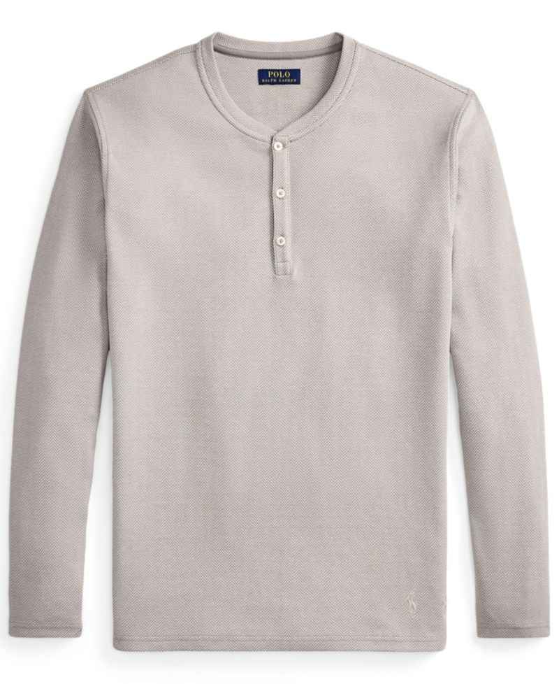 Men's Herringbone Henley Pajama T-shirt