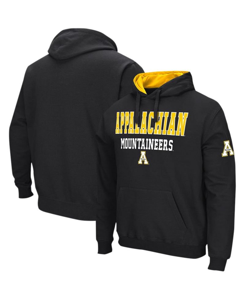 Men's Black Appalachian State Mountaineers Sunrise Pullover Hoodie