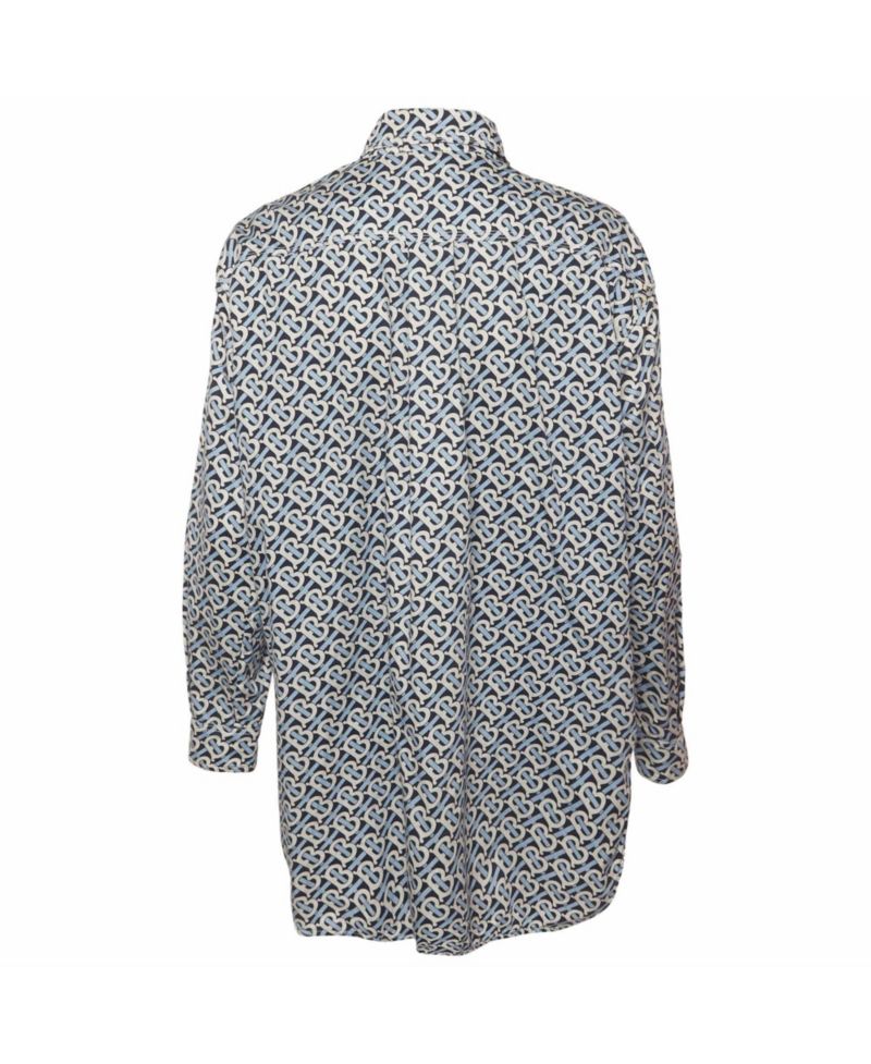 Women's Monogram Print Cotton Button Up Shirt
