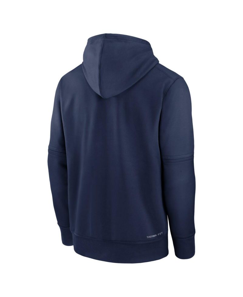 Men's Navy Boston Red Sox Authentic Collection Therma-FIT Hoodie