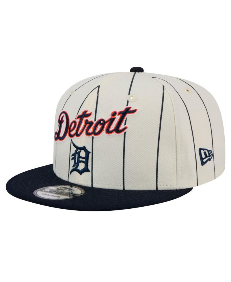 Men's White Detroit Tigers Jersey Pinstripe 9FIFTY Snapback Hat