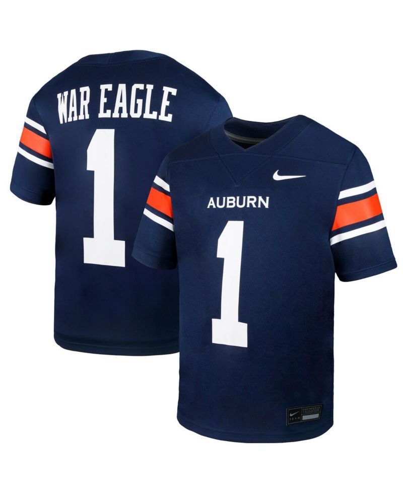 Big Boys and Girls 1 Navy Auburn Tigers Untouchable Replica Game Jersey