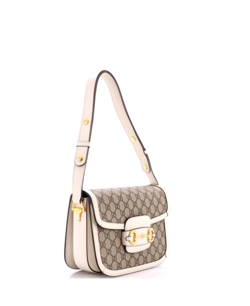 Small Horsebit 1955 Shoulder Bag GG Coated Canvas with Leather