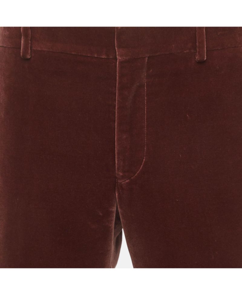 Pre-Owned HERMES Men's Burgundy Straight Fit Pants