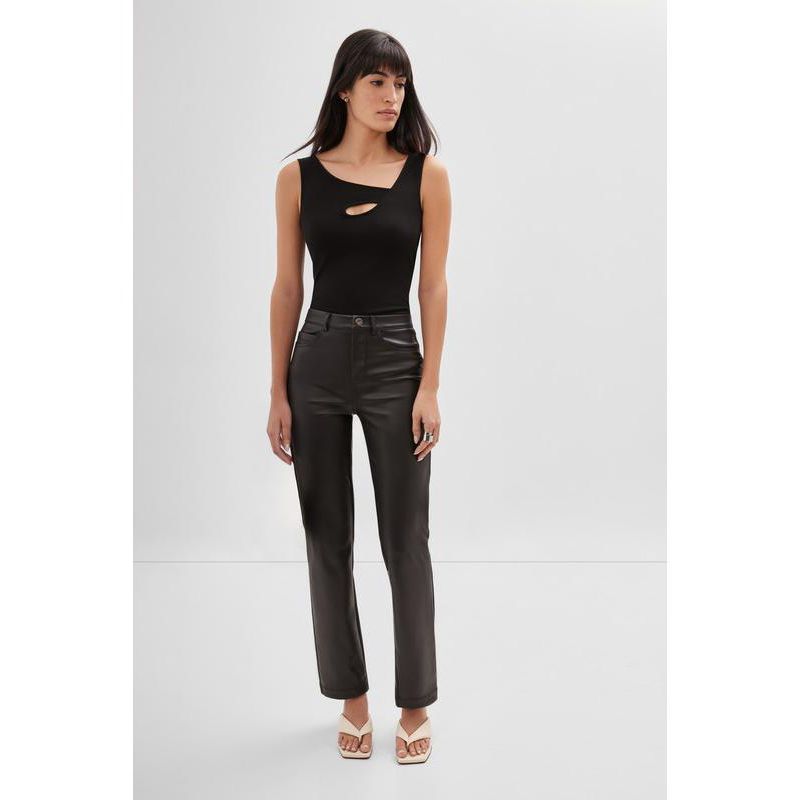 Women's Lotte One-Shoulder Cutout Sleeveless Jersey Tank Top