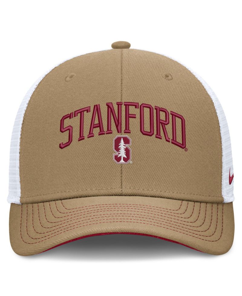 Men's and Women's Beige/Cardinal Stanford Cardinal Primetime Arched Trucker Adjustable Hat