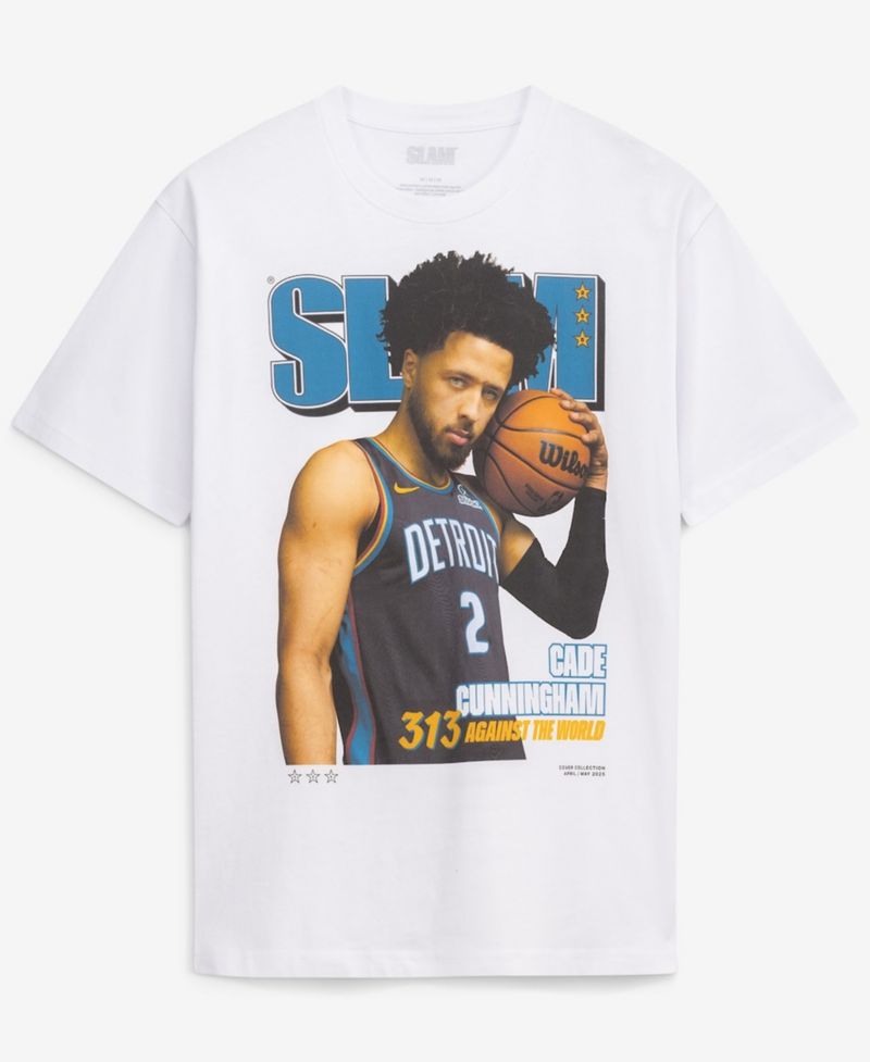 Men's and Women's Cade Cunningham White Detroit Pistons Cover T-Shirt