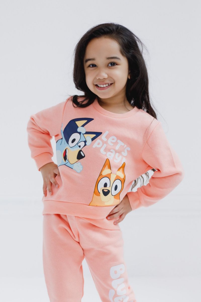 Girls 2-Piece Fleece Sweatshirt and Pants Set