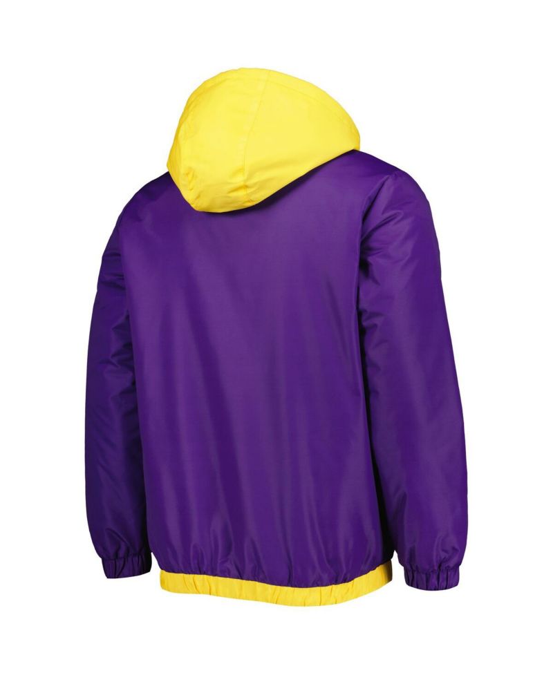 Men's Purple Los Angeles Lakers The Triple Double Full-Zip Hoodie Jacket