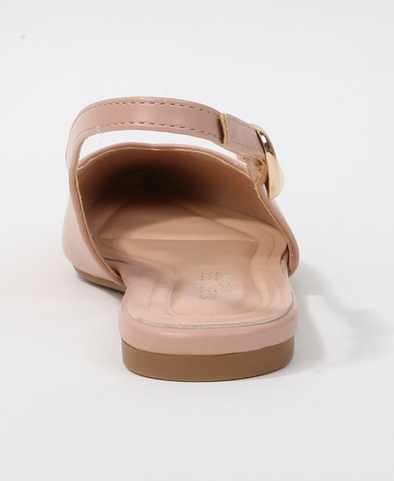 Women's Reed Slingback Flats with Gold-Tone Accent