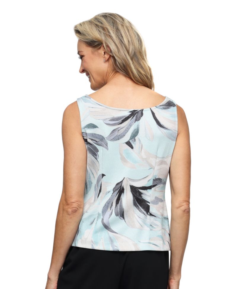 Women's Scoop Neck Tank Top & Jacket, 2-Piece Set