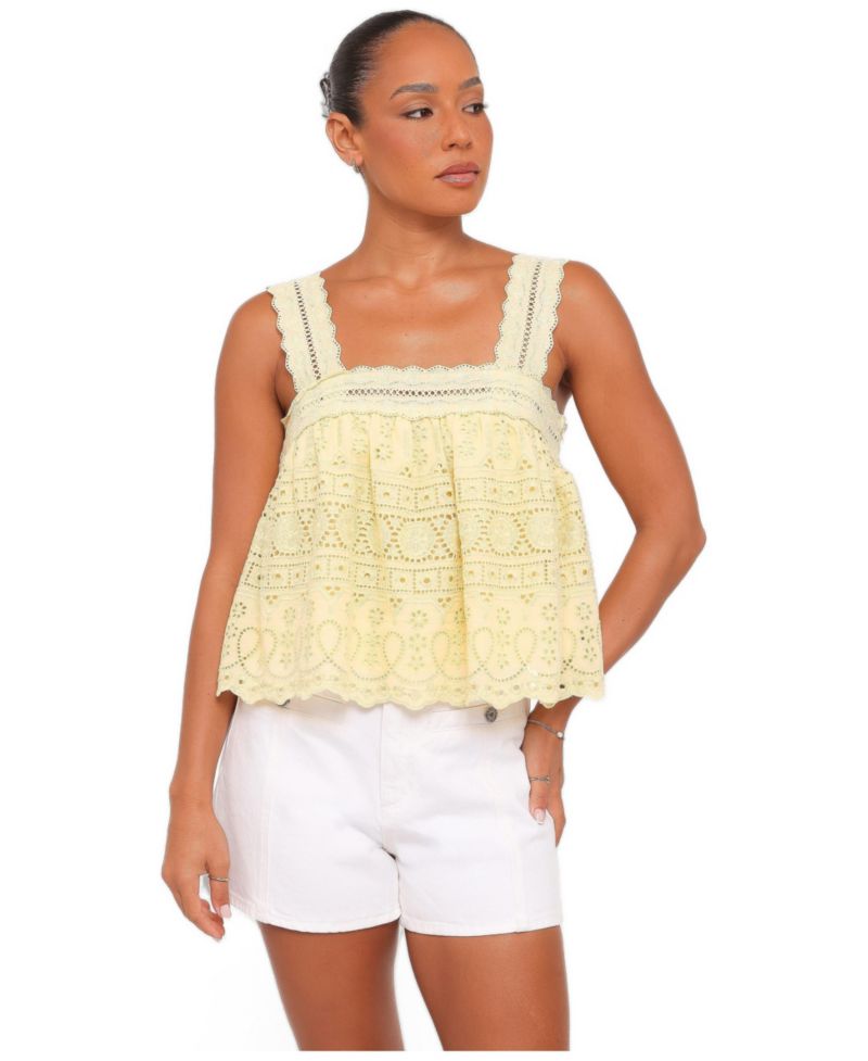 Petal & Pup Women's Aideen Eyelet Top