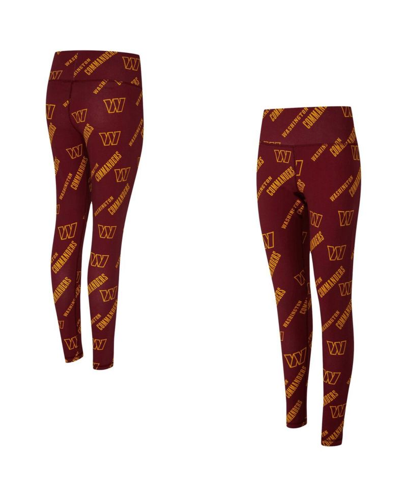 Women's Burgundy Washington Commanders Mosaic Allover Print Leggings