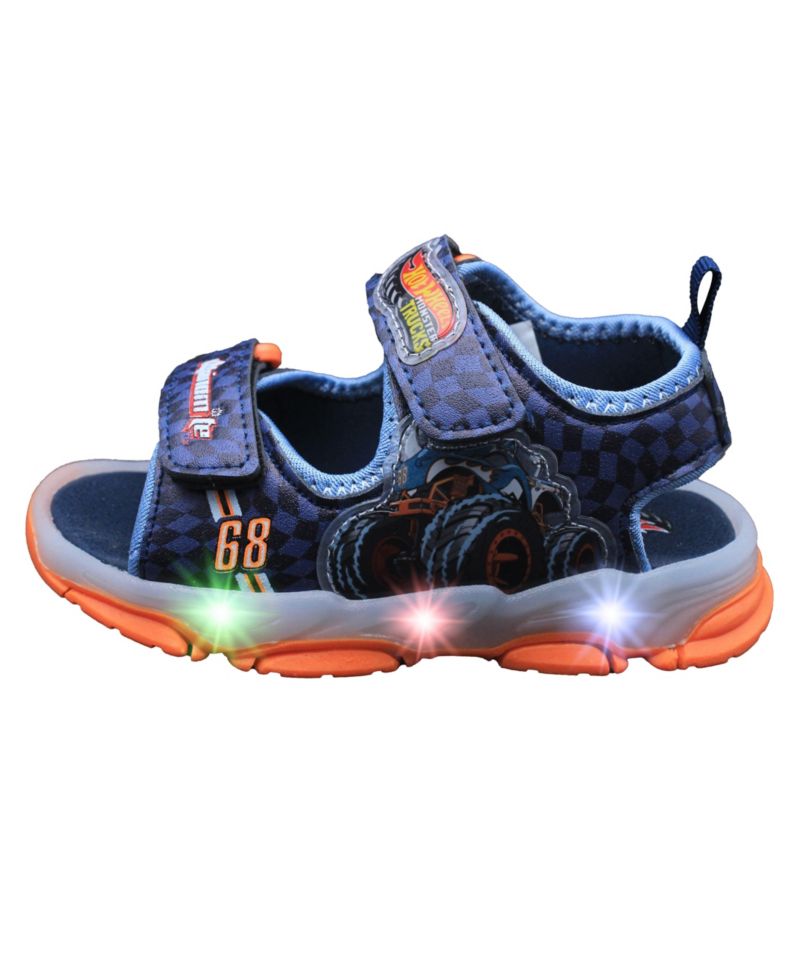 Boy's (7T-10T) Monster Trucks Light-Up Sandals