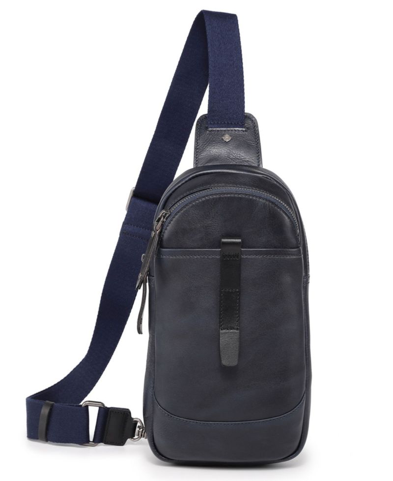 Sun-Wing Leather Sling Bag