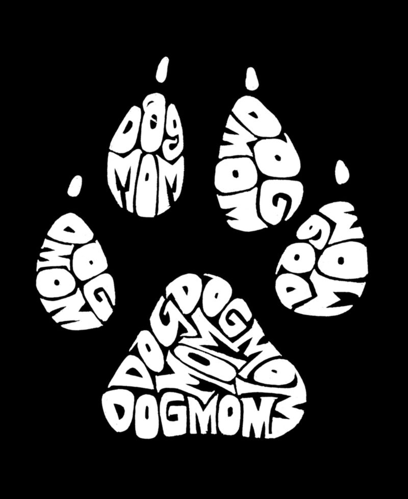 Plus Size Dog Mom Word Art T-Shirt