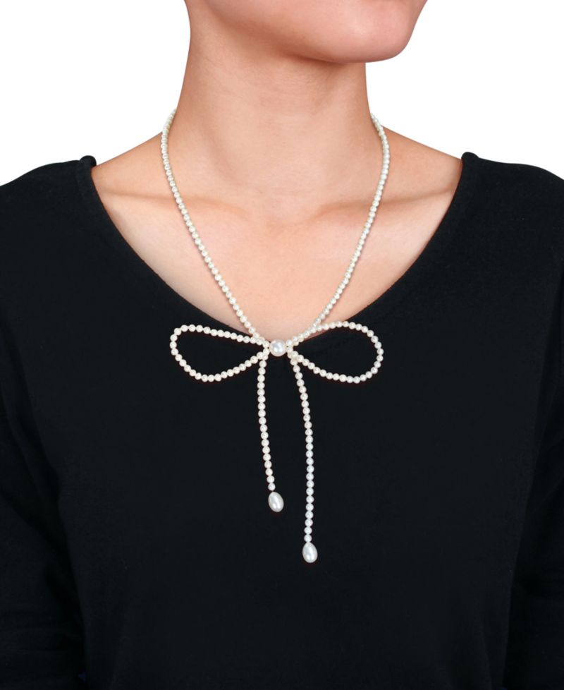 Cultured Freshwater Pearl Necklace in Sterling Silver