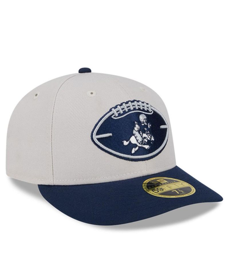 Men's Stone/Navy Dallas Cowboys 2024 Sideline Historic Low Profile 59FIFTY Fitted Hat