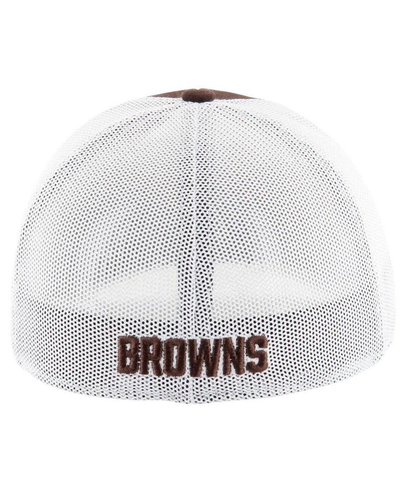 Men's Brown/White Cleveland Browns Thrash Trophy Flex Hat