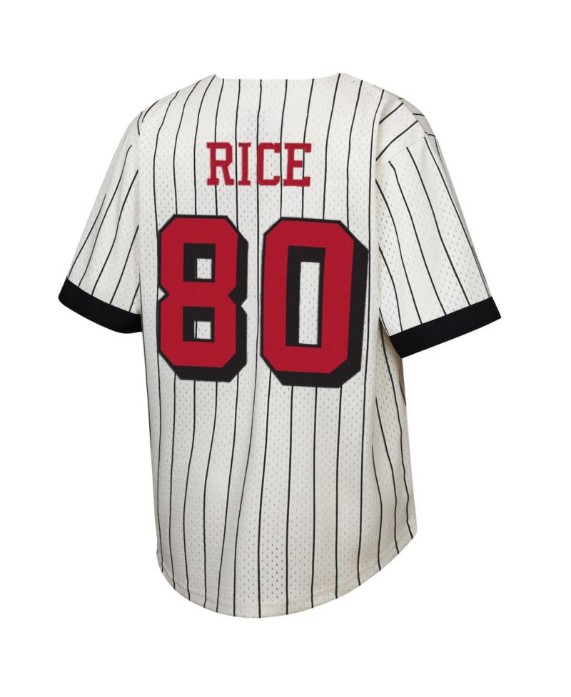 Big Boys and Girls Jerry Rice Cream San Francisco 49ers Retired Player Name & Number Baseball Jersey