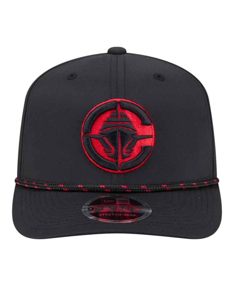 Men's Black LA Clippers Sport Rope Vented Stretch-Snap 9SEVENTY Hat