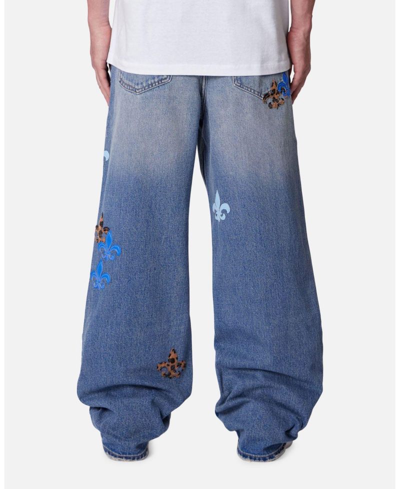 Men's Ultra Baggy Fleur Patch Jeans
