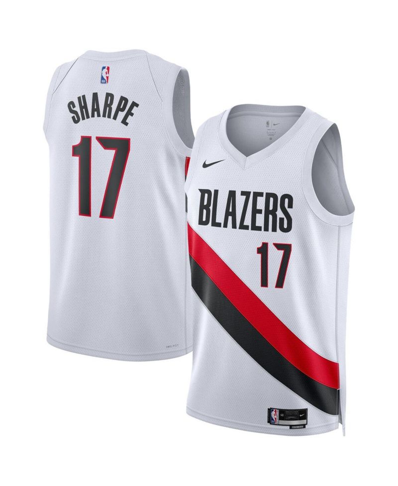 Men's and Women's Shaedon Sharpe White Portland Trail Blazers Swingman Player Jersey