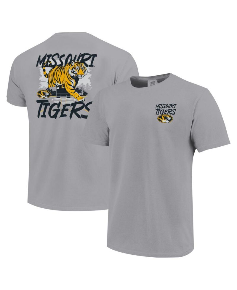 Big Boys and Girls Gray Missouri Tigers Hyperlocal Comfort Colors T-Shirt