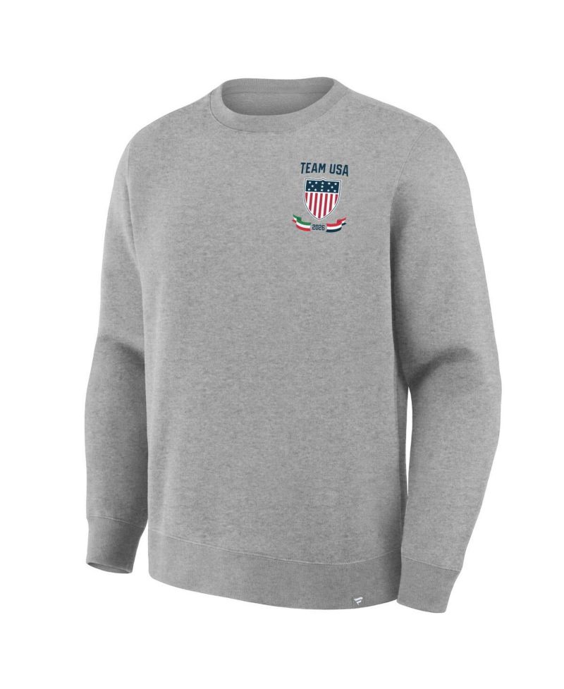 Men's Heather Gray Team USA Milano Cortina 2026 Winter Olympics Skiing Sweatshirt